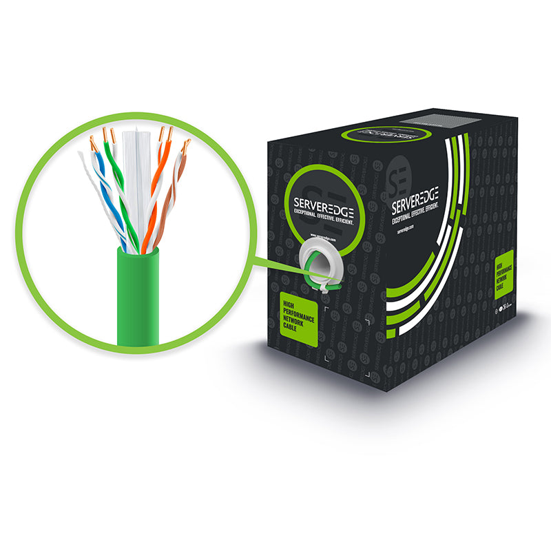 305m 23AWG Green PVC Solid CAT6 Network Cable - UTP / 4 Pair
