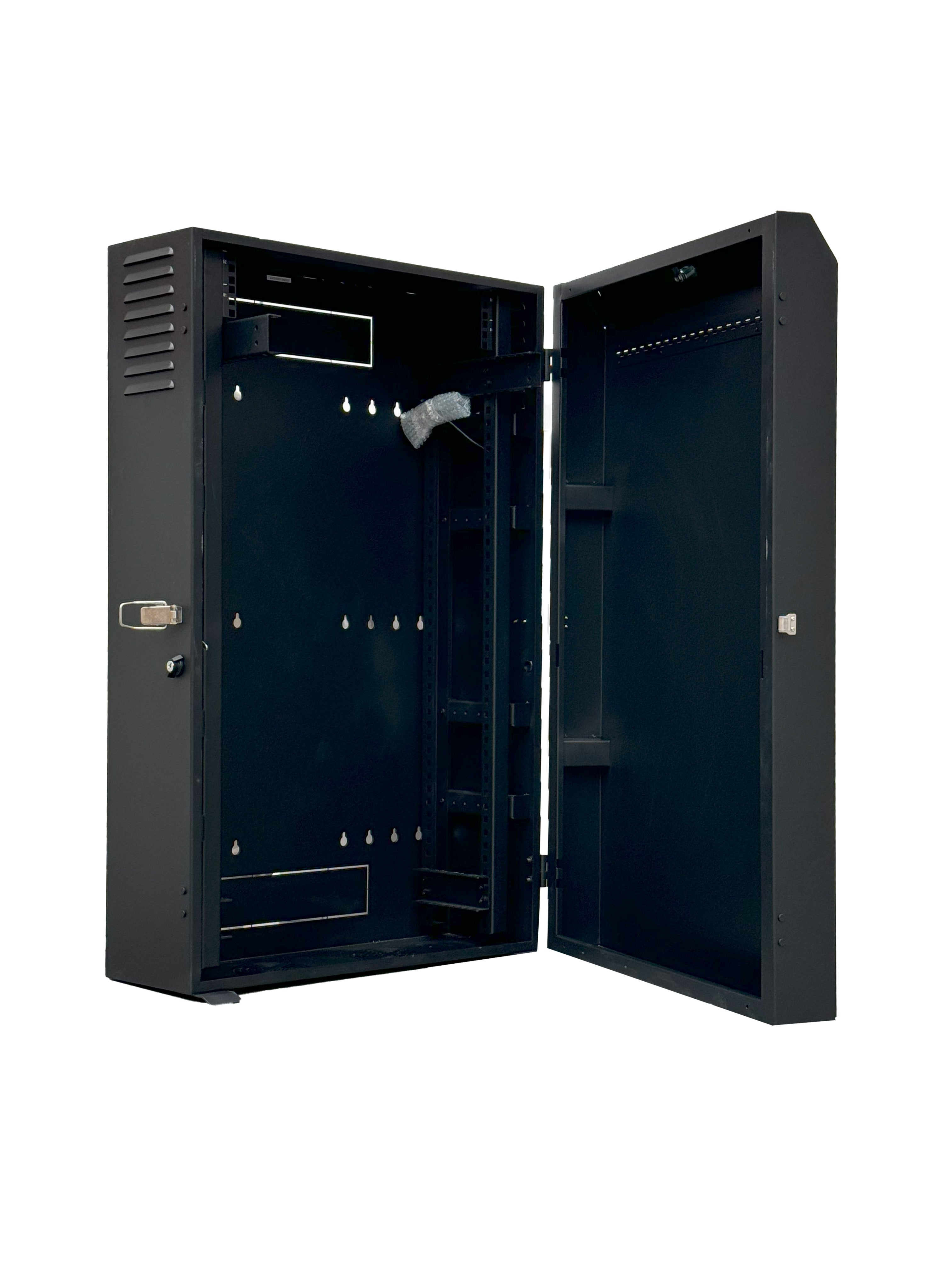 6RU 640mm Wide x 300mm Deep x 1000mm High Fully Assembled Vertical Mount Wall Cabinet