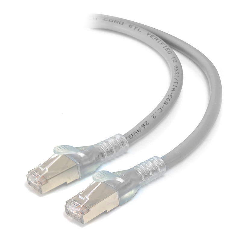 0.5m Grey 10GbE Shielded CAT6A LSZH Network Cable