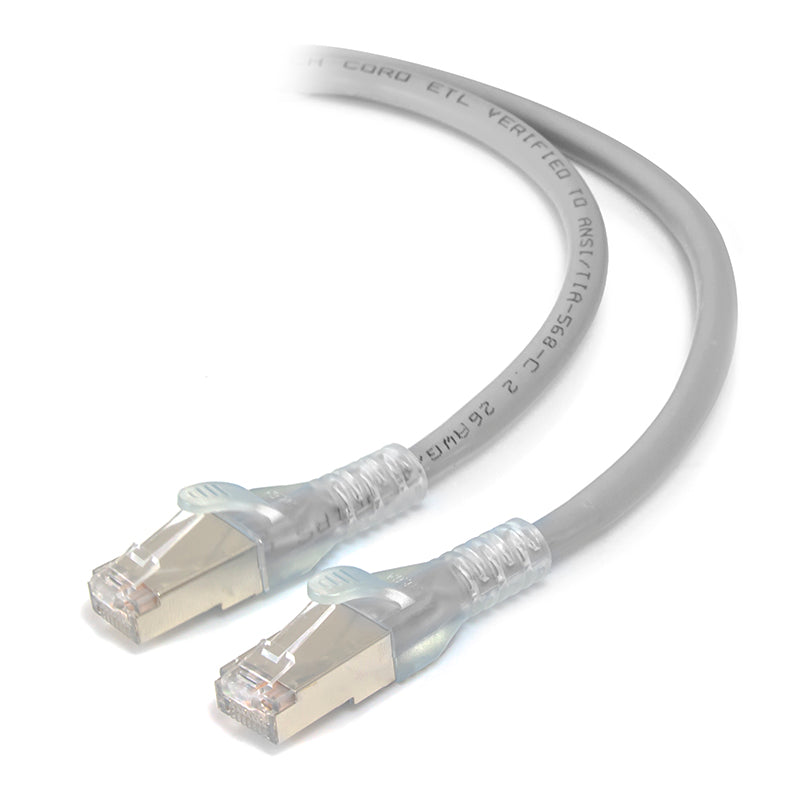 2m Grey 10GbE Shielded CAT6A LSZH Network Cable