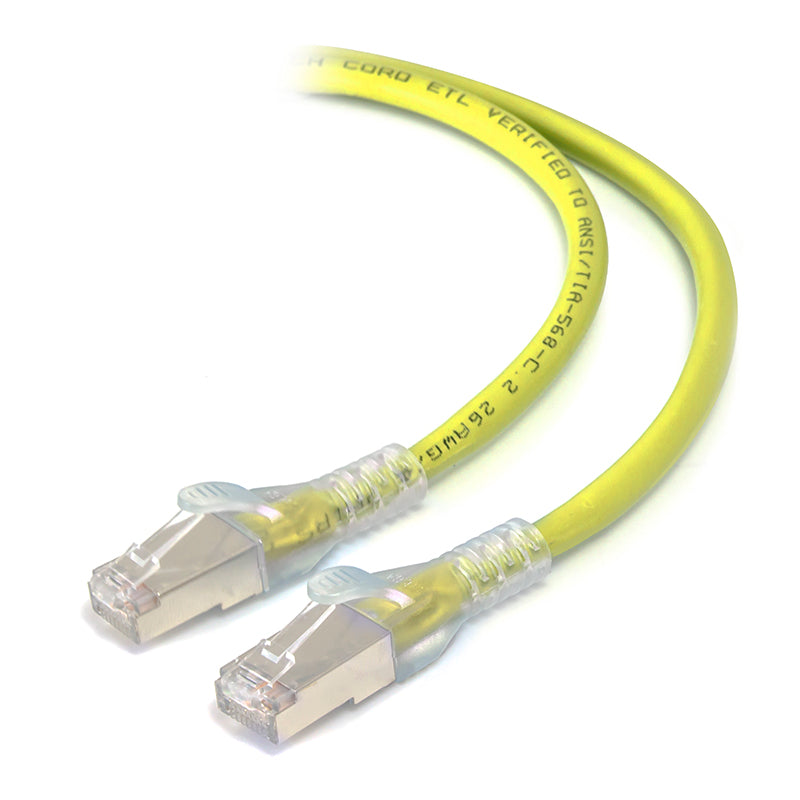 0.5m Yellow 10GbE Shielded CAT6A LSZH Network Cable