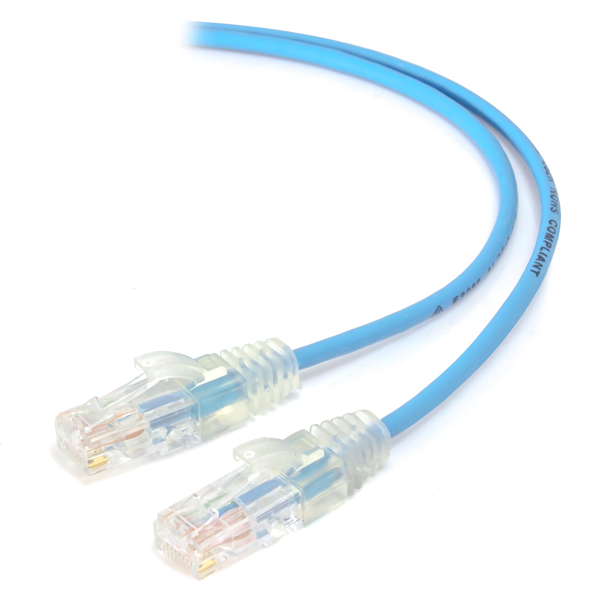 3m Blue Ultra Slim Cat6 Network Cable, UTP, 28AWG