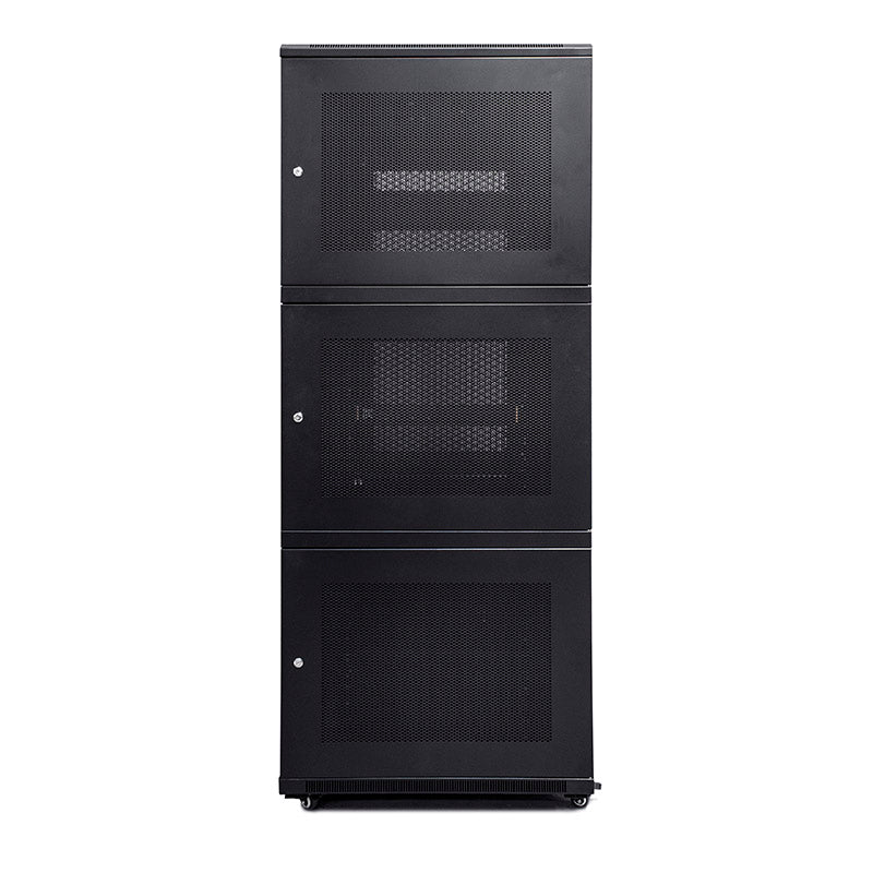 Serveredge 42RU 800mm Wide & 1000mm Deep Fully Assembled 3 Door Co-Location Free Standing Server Cabinet