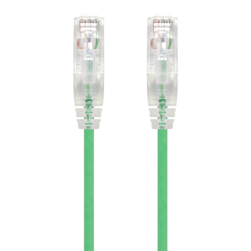 1m Green Ultra Slim Cat6 Network Cable, UTP, 28AWG